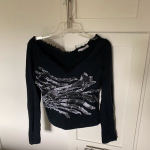 Pinko long open sleeve shirt with flare